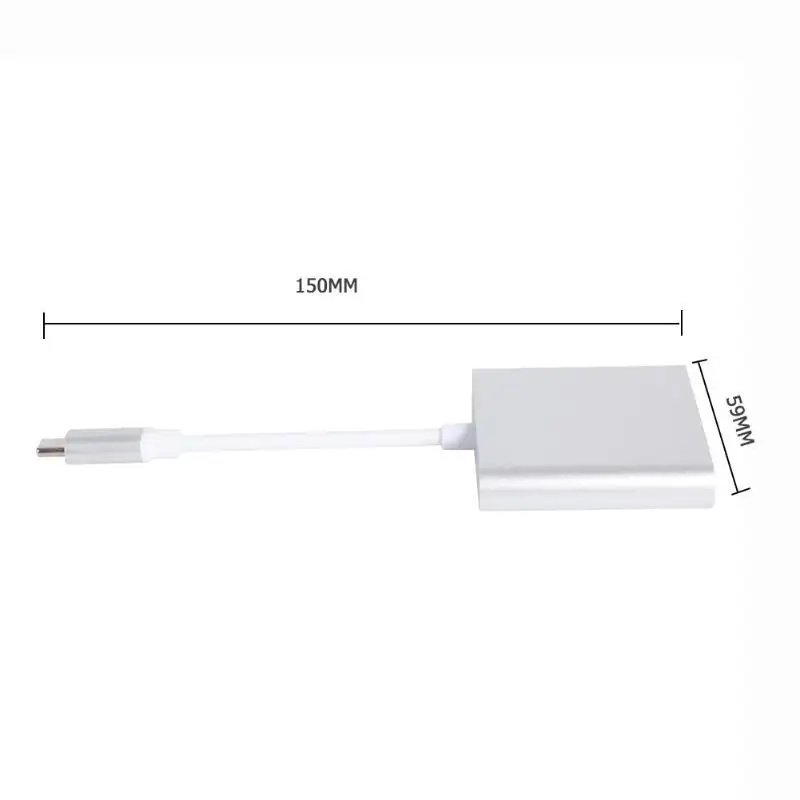 USB C type-C к HDMI 4K USB 3,0 зарядка PD переходник-разветвитель для MacBook максимальная поддержка 4K@ 30 Гц разрешение