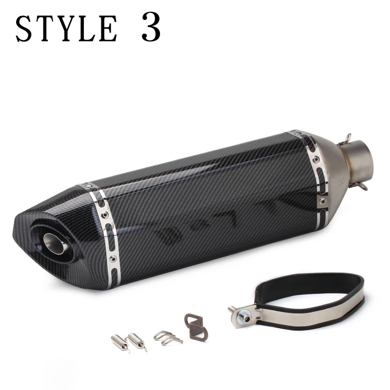 Модификация мотоцикла 51MM150 Ninja 250 Highway Saiyongyuan 350R25/R3 большая шестиугольная выхлопная труба Универсальная - Цвет: STYLE 3