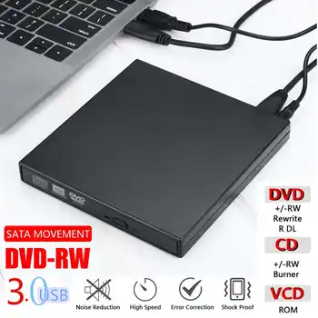

USB 3.0 Slim External DVD RW CD Writer Drive Burner Reader Player Optical Drives For Notebook Laptop PC