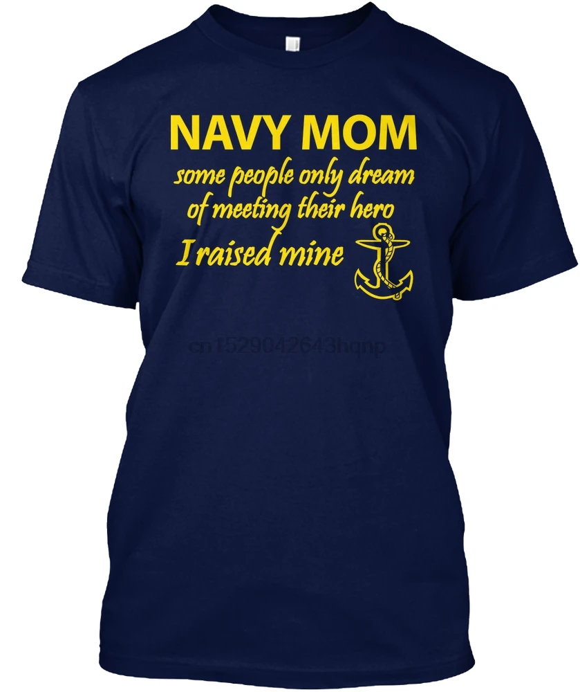 Мужская футболка с надписью Proud Navy Mom (1) женские футболки |