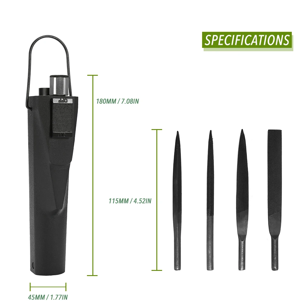 

Reciprocating Air Pneumatic Air File + 4pcs File Filing Grinding 3700rpm Polish