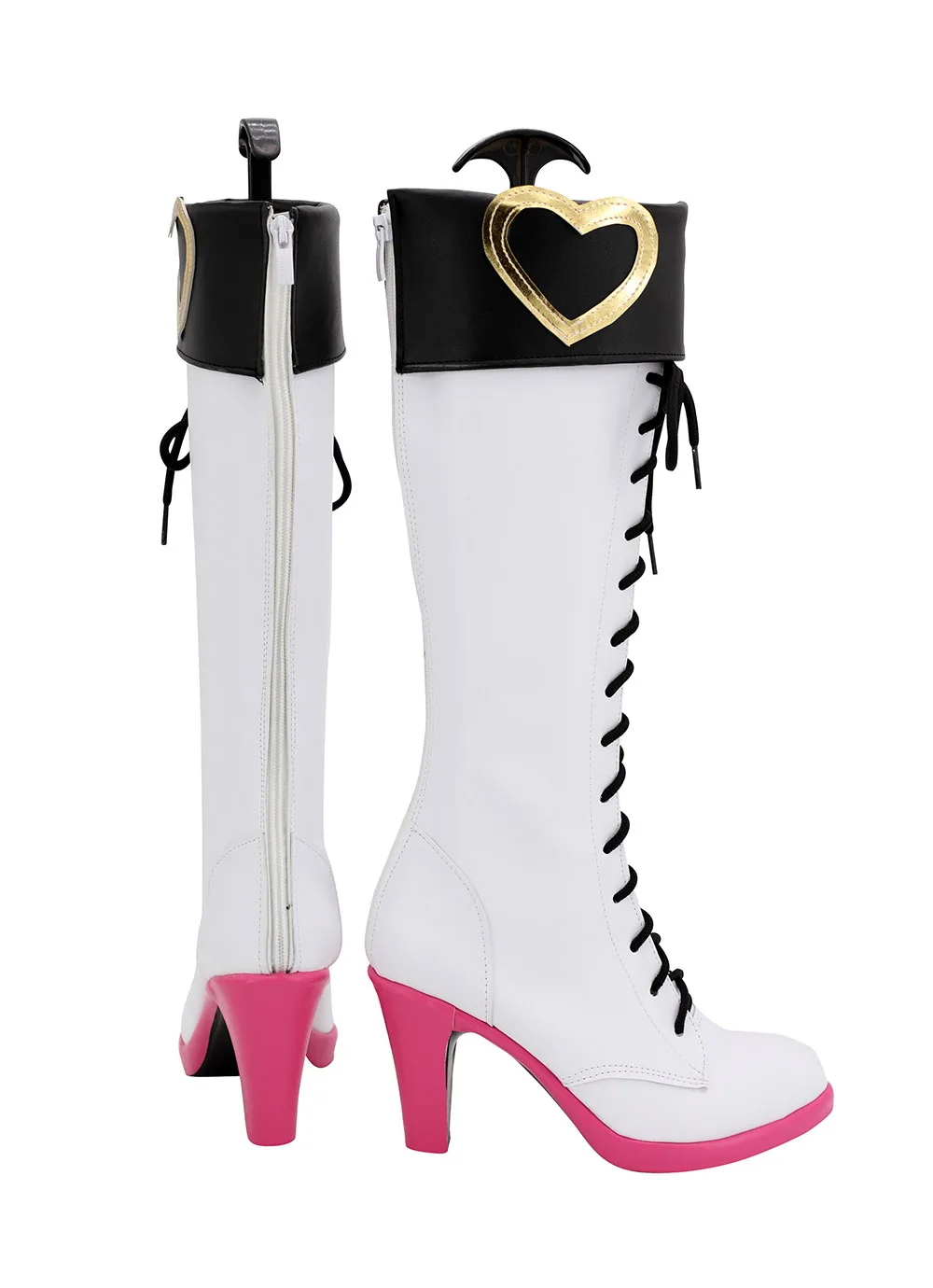 Game Arknights Sora Cosplay Boots White Shoes Sora High Heel Boots Custom Made (3)
