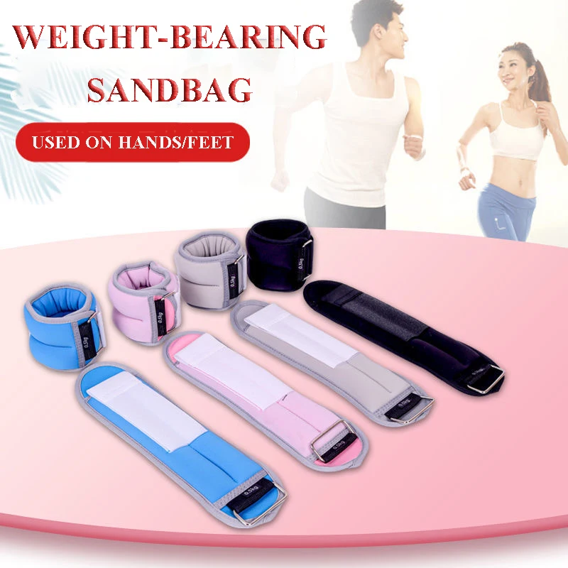 1-3kg 2PCS Adjustable Soft Weight-bearing Leggings Wristband Ankle Fitness Yoga Running Exercise Bodybuilding Gym Sport Sandbag