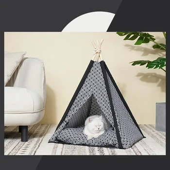 

Cat Hammock Mat House Nest Celebrity Cat's Nest Bed Toy Cat's Climbing Frame Small Solid Wood Washable Cat's Tent