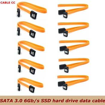 

5pcs/ Ecosin2 computer cable and connector 45CM SATA 3.0 III SATA3 6Gb/s SSD hard drive data direct / right angle cable Oct14