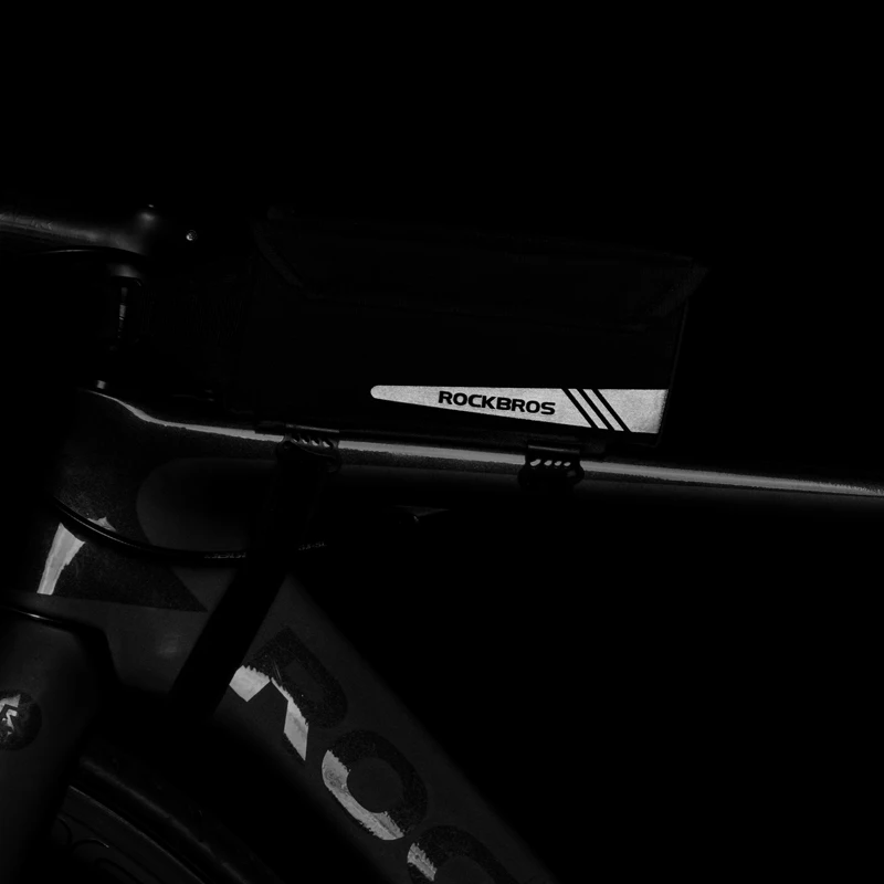 ROCKBROS велосипедный телефон сумка 6,2 дюймов ТПУ сенсорный экран MTB дорожный велосипед смартфон Светоотражающие Водонепроницаемые велосипедные трубки передние сумки