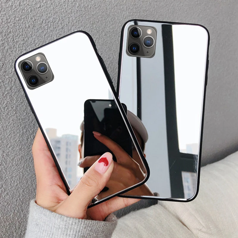 Зеркальный чехол для iphone 12 mini 11 Pro Max 11Pro 10 X XS XR 7 8 6 Plus 6s|Бамперы| |