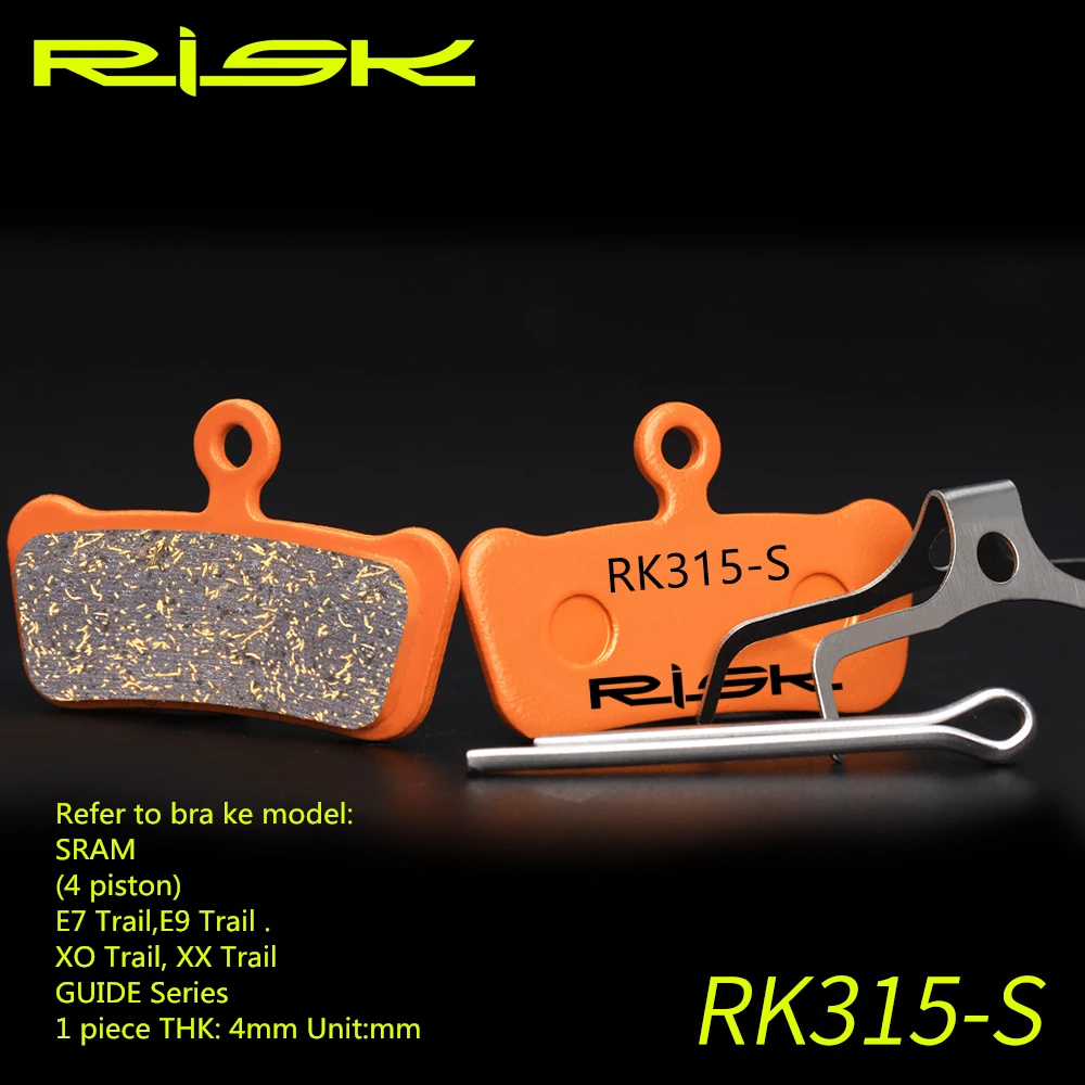 RK315-S Риск 1 пара/2 шт. горный велосипед металла тормозных колодок для велоспорта красный Медь волокна для M445/355/395 Смола органический диск дорожный тормозных колодок - Цвет: RK315-S