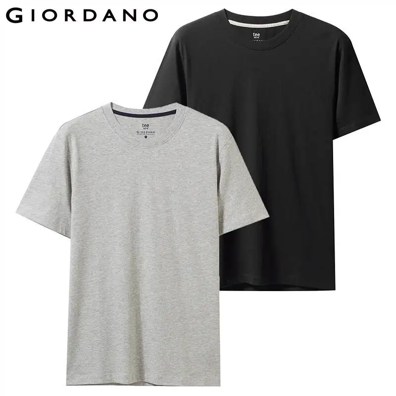 Giordano футболка мужская две пары комбинированных футболок с коротким рукавом и