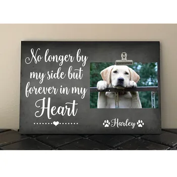 

personalized pet dog Memorial Picture frame, Pet Loss, custom laser Engraved dog cat Memory photo Frames, Pet Sympathy gift