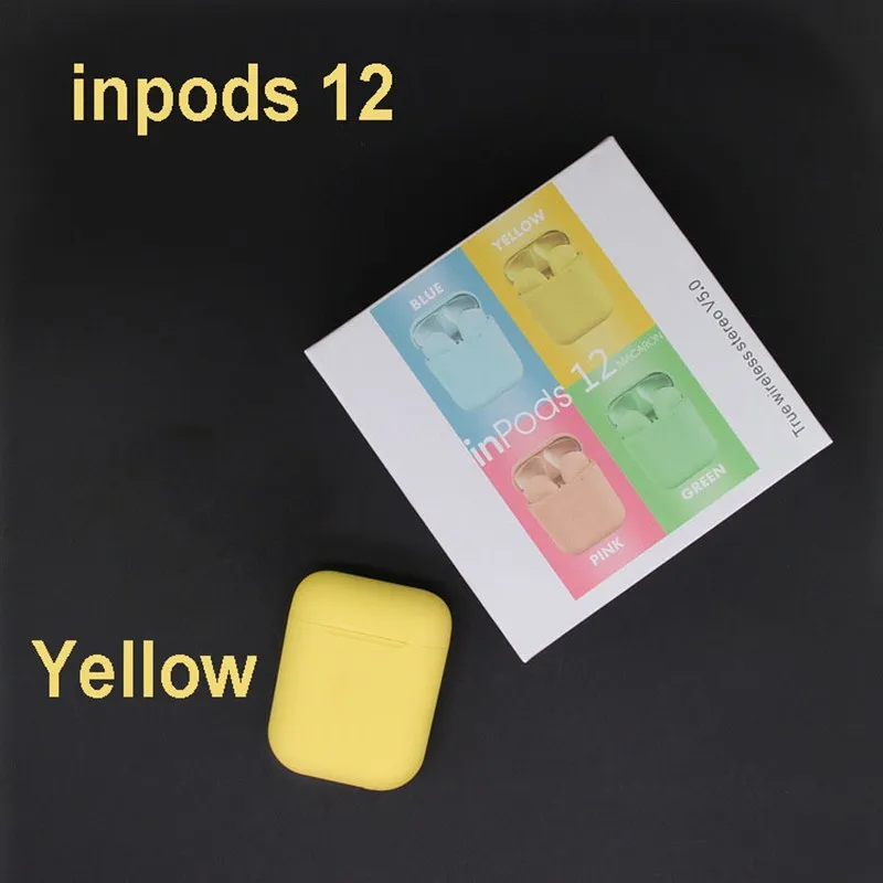 Inpods 12 наушники беспроводные TWS наушники Macaron inpods 12 Bluetooth 5,0 наушники с сенсорным TWS для смартфона PK i7 i11 i14 TWS