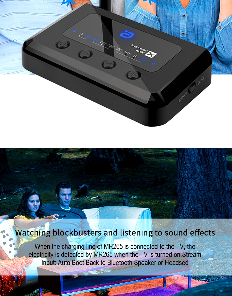 Bluetooth 5,0 длинный диапазон Aptx HD низкая задержка оптический коаксиальный SPDIF RCA Aux 3,5 мм аудио тв передатчик музыкальный приемник адаптер