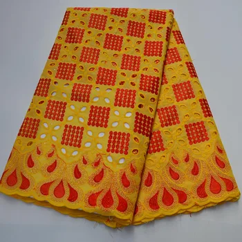 

Swiss Voile Lace in Switzerland Yellow African 100%%Cotton Lace Fabric Nigerian Lace Fabric for Wedding 2020 Tissu French Fabric