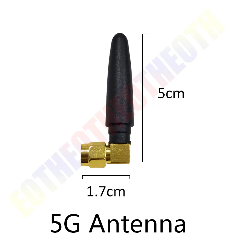 EOTH 2pcs 5ghz sma male 3dbi 5cm WIFI antena IPX ipex 1 SMA female pigtail Extension Cable pbx iot module antena