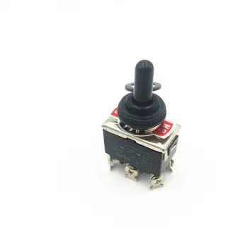 

10sets Momentary Toggle Switch 223F 6-Pin 3 Position ON-OFF-ON DPDT 15A 250VAC Self-reset Switches with Waterproof Cap
