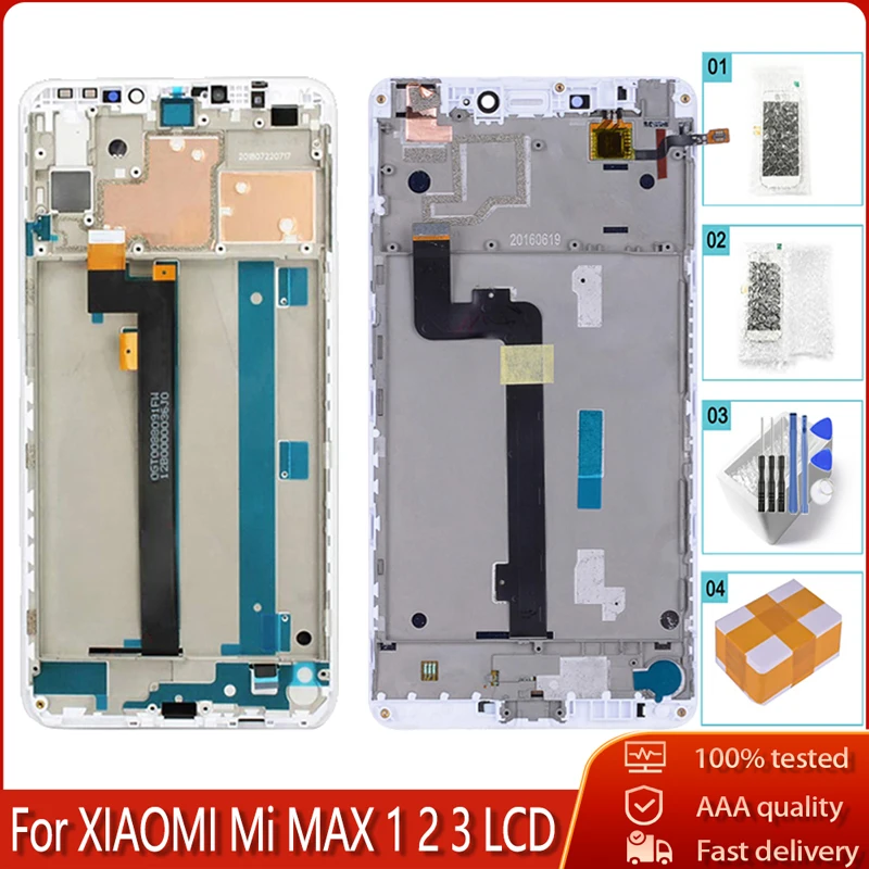 100% протестированный ЖК + рамка для Xiaomi Mi MAX 1 2 3 дисплей сенсорный экран дигитайзер