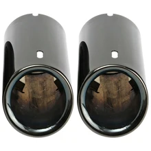 2X титановые черные выхлопные трубы для BMW E90 E92 325 328I 3 серии