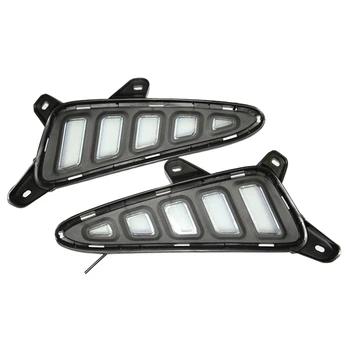 

for 2017 Toyota Chr Daytime Running Lights LED Fog Lights Modified Yellow Light Steering 2Pcs