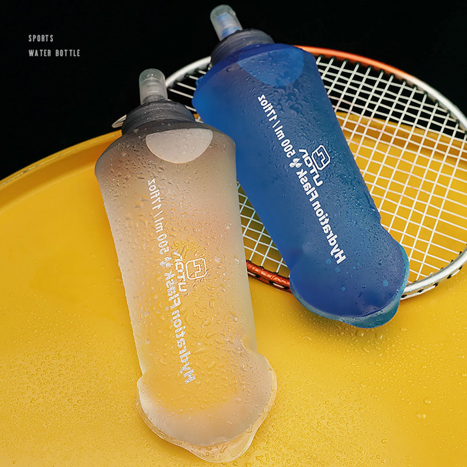 Outdoor Sports Folding Soft Water Bottle 500 Ml Bottle Of Free Tpu Water Running Bag Waistband Marathon Vest