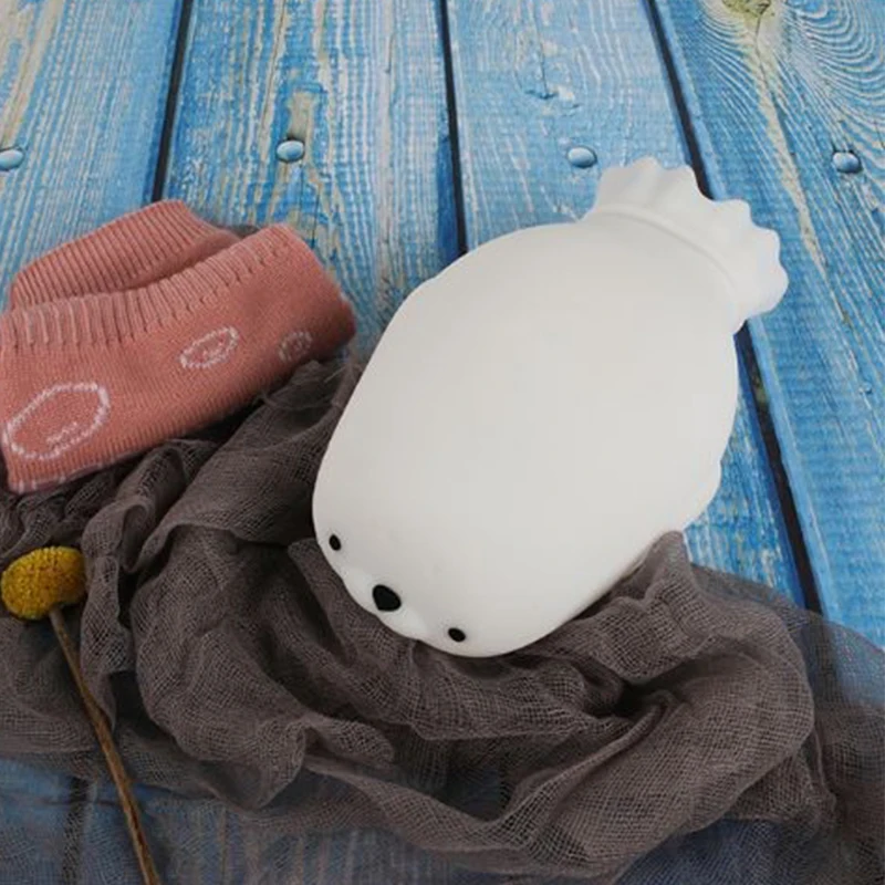 450ml Silicone Mini Hot Water Bottles Seal Animal  Girls Pocket Winter Hand Warmer Hot Water Bag Pain Relief Hand Feet Warm