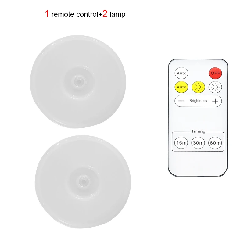 Wireless Remote Control Under Cabinet Kitchen Light USB Rechargeable Magnetic Pir Motion Sensor Night Lamp for Bedroom Wardrobe candle night Night Lights