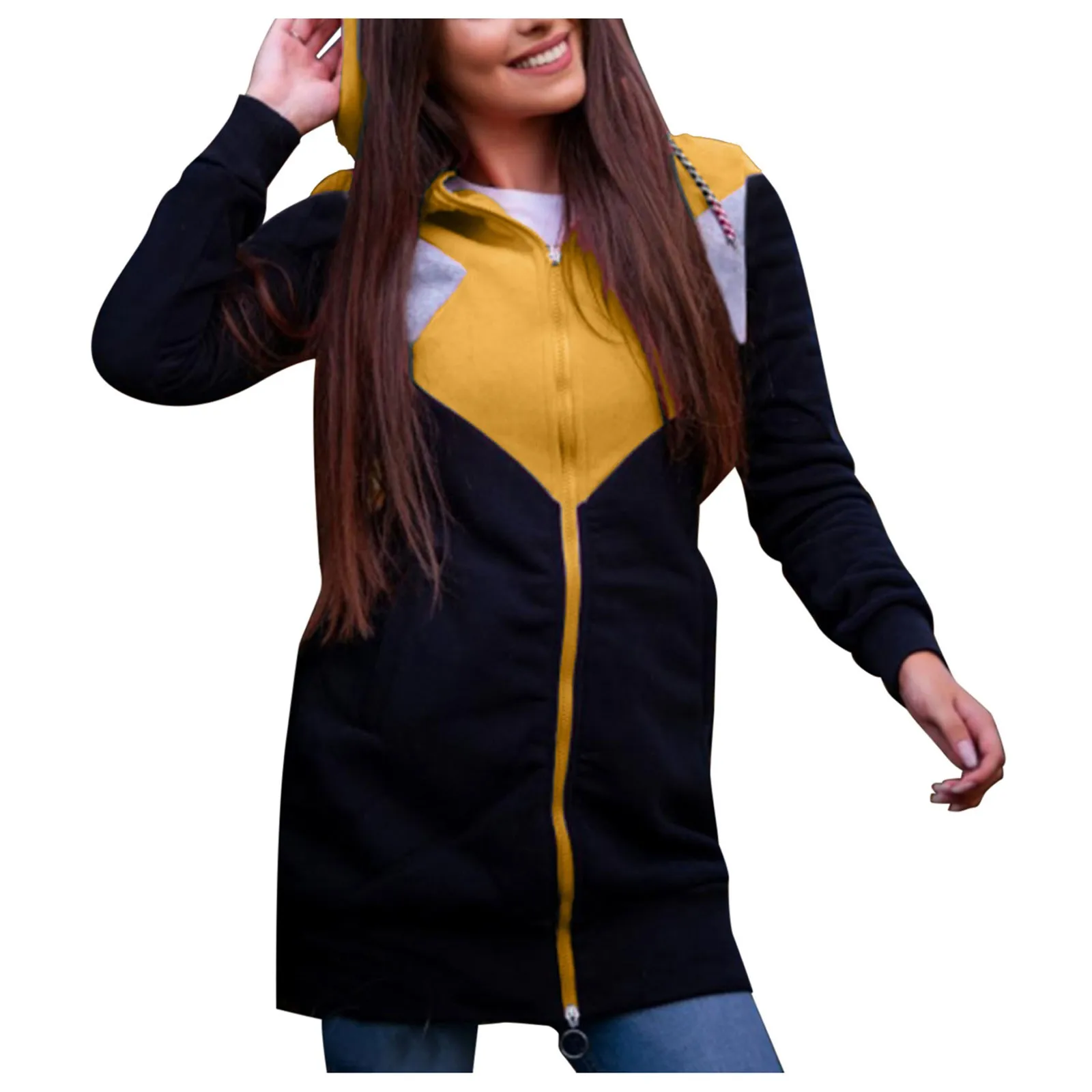 Plus Size Women Jacket Fashion Floral Print Hooded Coat Zipper Pocket Long Sleeve Sport Kуртка Autumn Winter hoodies Chaqueta 2