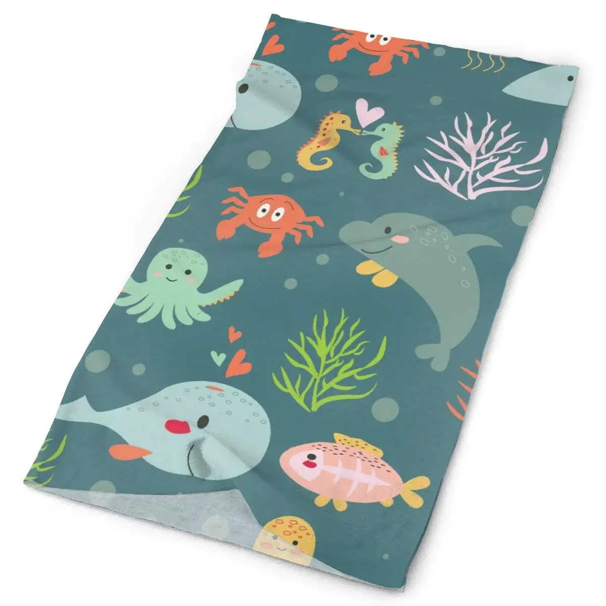 

Techdecorhomee Magic Scarf Headwear Submarine Shark and Whale Headbands Bandana Cap Scarf Face Scarf Neck Gaiter Headwrap