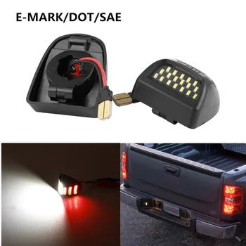 

2pcs Led Number License Plate Light Kit Canbus Error Free 18LED For Chevrolet Silverado GMC Sierra 1999-2013 Red Sequence Lamp
