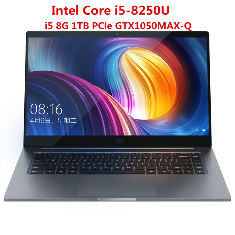 I5 8GB 1TB PCle Ноутбук xaomi Mi notebook Pro 15,6 дюймов GTX 1050 Max-Q Intel Core i7 16G/i5 8G cpu NVIDIA 4 ГБ GDDR5 ноутбук с отпечатком пальца Windows 10 - Цвет: I5 8GB 1TB PCle