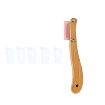 

1 PC Bread Slicer Precise Multifunction Wooden Handle Baking Tool Cake Cutter Pastry Slicer with 5 Blade for Toast Cake