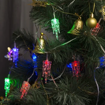 

Garland "Thread" 5 m with attachments "Icicle", IP20, transparent thread, 20 LED, multi glow, flashing, 220 V