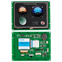 5. monitor de toque lcd tft de 6 polegadas com placa de controle + programa + interface rs485 rs232 ttl