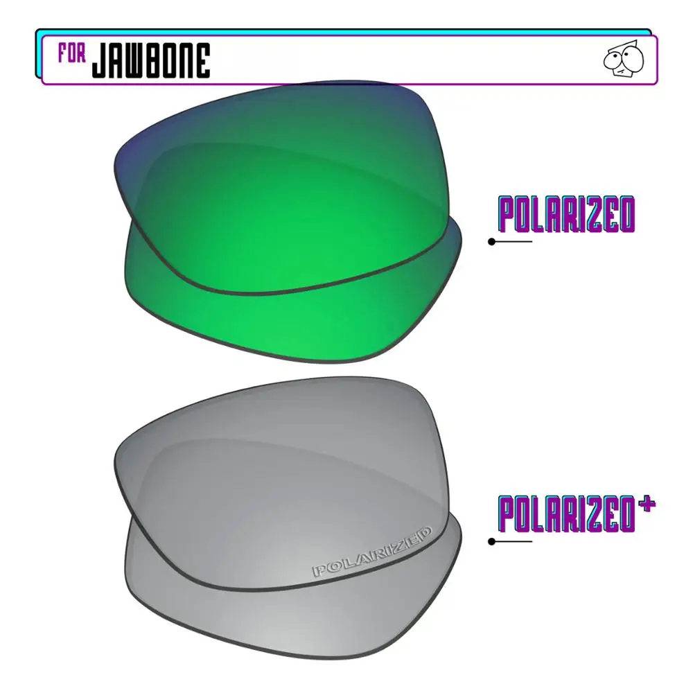 

EZReplace Polarized Replacement Lenses for - Oakley Jawbone Sunglasses - SilverP Plus-Green P
