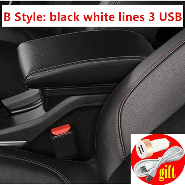 WHXJ Armrest Car Armrest Leather Storage Box Usb Car Styling Center Console Car In Auto Parts,For Peugeot Partner Ii 2 