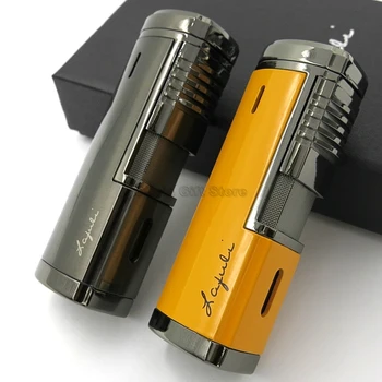 

COHIBA Metal 4 Torch Jet Flame Cigar Cigarette Tobacco Lighter With Punch Windproof Smoking Tool Refillable