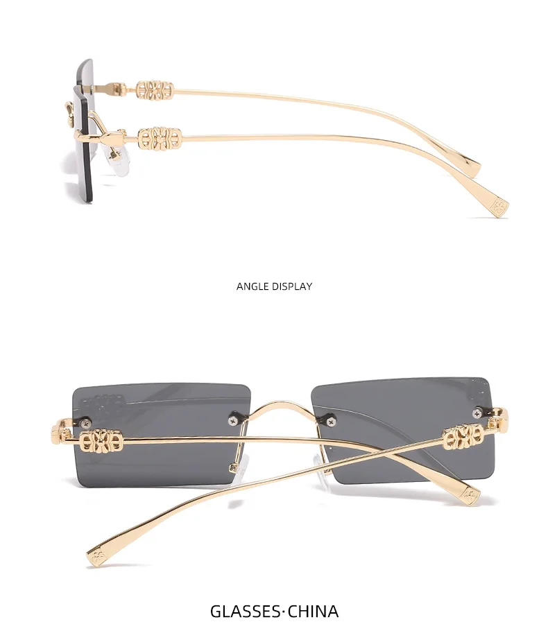 2021 Fashion Square Glasses Women Sunglasses Classic Vintage Metal Frame Eyeglasses Male Female Luxury Sun Glasses Uv400