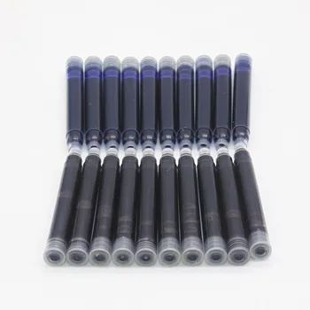 

Wholesale Price 10PCS Disposable Blue and Black Fountain Pen Ink Cartridge Refills Length Fountain Pen Ink Cartridge Refills
