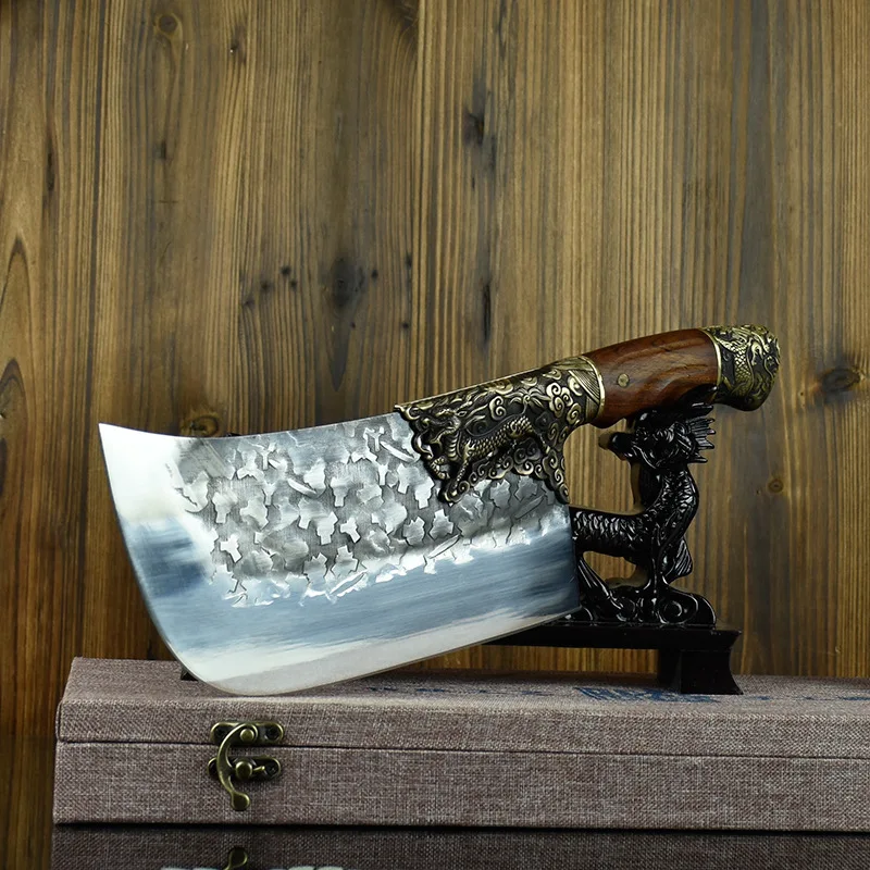 Cook Handmade Fixed Blade Kitchen Chopping Chef Knife for Cutting Meat Cleaver Figured Vegetable Cutter Cooking Tools|Kitchen Knives| - AliExpress