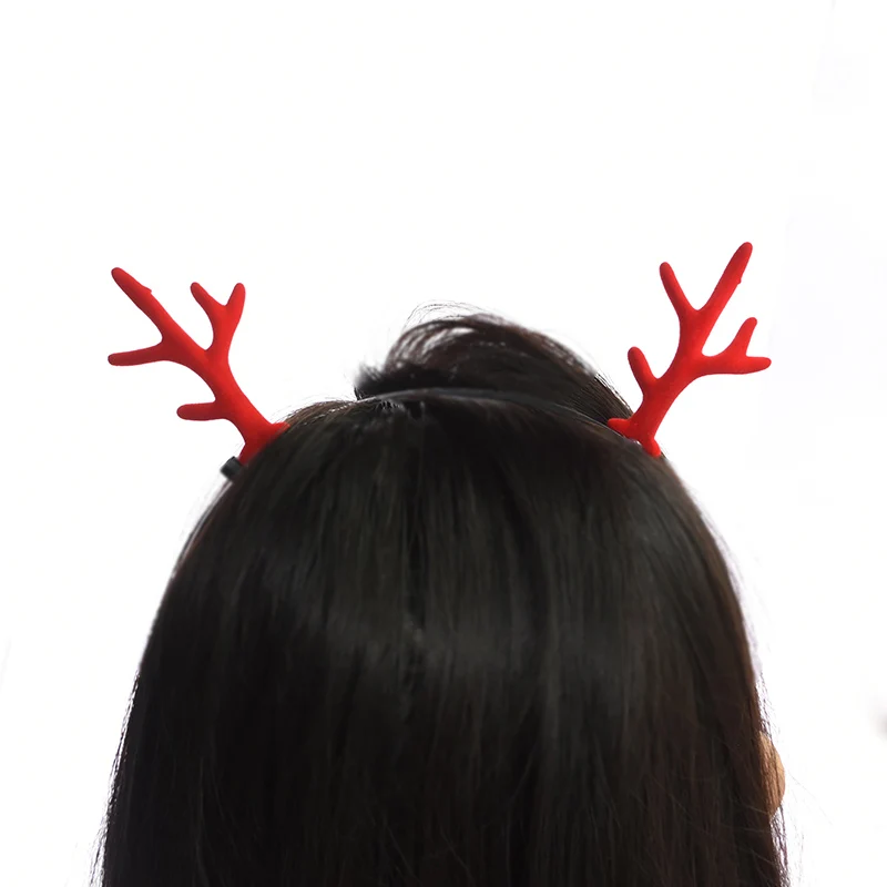5 Pairs Red/brown Simulation Antlers DIY Handmade Cute Headband Headdress Accessories Material Christmas Party Decor Photo Props