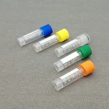 

100pcs 1.8ml Graduated Lab Plastic Freezing Tube Cryo Preservative Tube Sample Cryovial With Cover