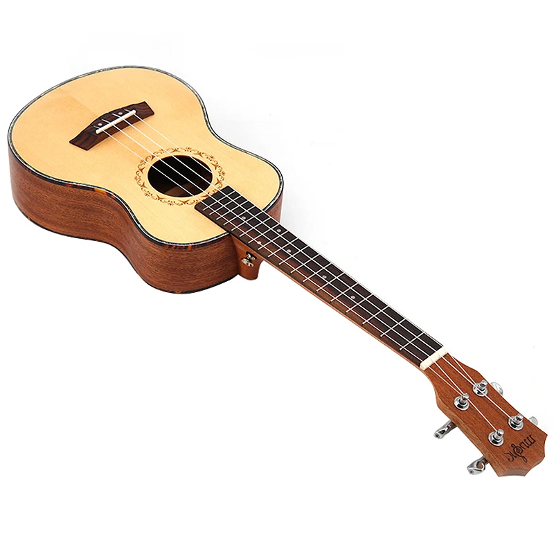 Акустический тенор Гавайские гитары укулеле Набор 26 дюймов Ель дерево Ukelele 4 струны Гавайская гитара; музыкальные инструменты