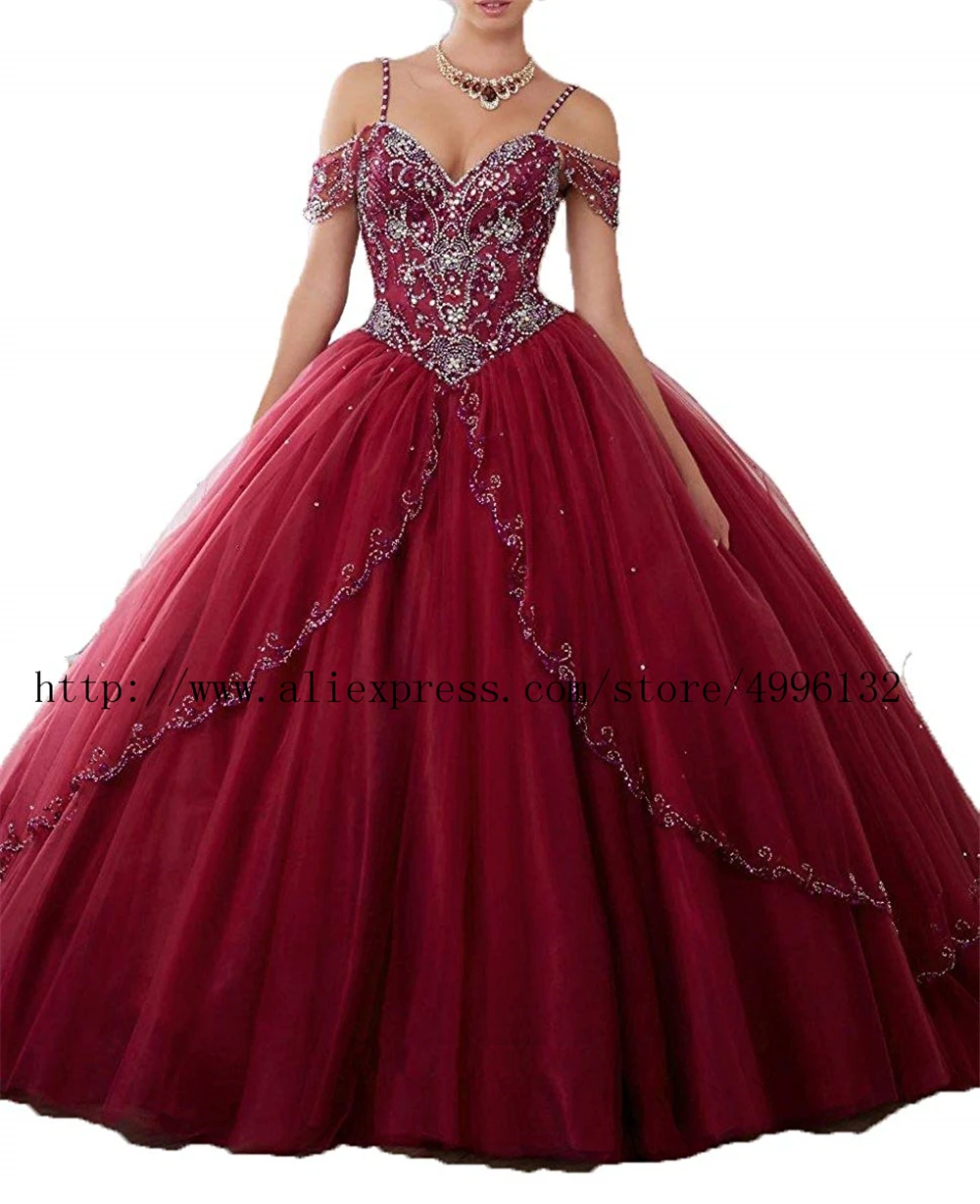 

2019 New Light Blue Sweetheart Tulle Quinceanera Dresses Ball Gown Crystal Beading Slit Front Vestido Strapless Party Dress