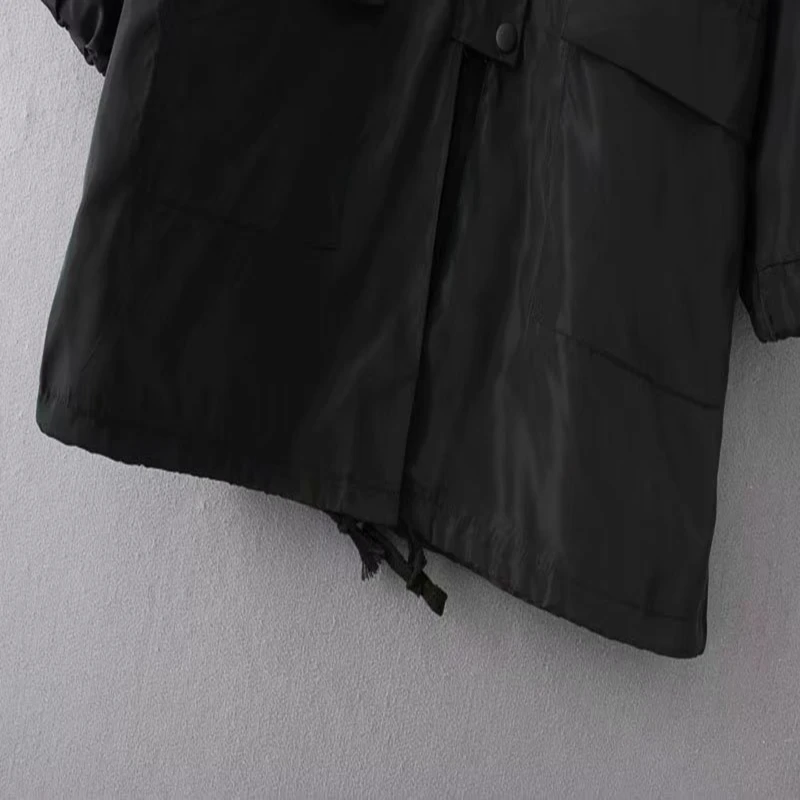 Осенняя и зимняя куртка с капюшоном большого размера ветровка Женская 4XL 5XL 6XL 7XL 8XL тонкая секция длинный рукав бюст 138 см
