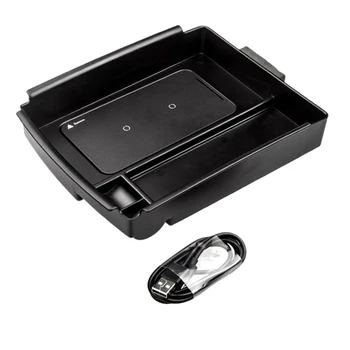 

Wireless Phone Charger Center Console Organizer Fast Charging Armrest Box Storage Tray Pad Accessories For Tesla Model X And S 2