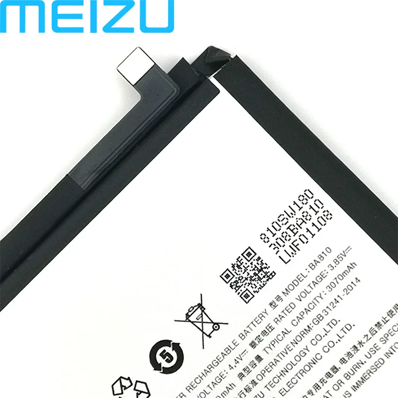 Meizu, аккумулятор BA810 емкостью 3070 мАч для мобильного телефона Meizu M8C M810H, новейшее производство, Высококачественная батарея+ код отслеживания