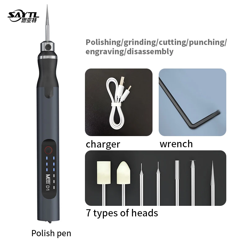 Фото Интеллектуальная зарядная шлифовальная ручка MaAnt D1 USB-шлифовальная машинка