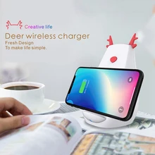 10 Вт Беспроводной Зарядное устройство Подставка QC Быстрая зарядка Рождественский подарок для iPhone X XR XS 8 плюс samsung S7 S8 S9 S10