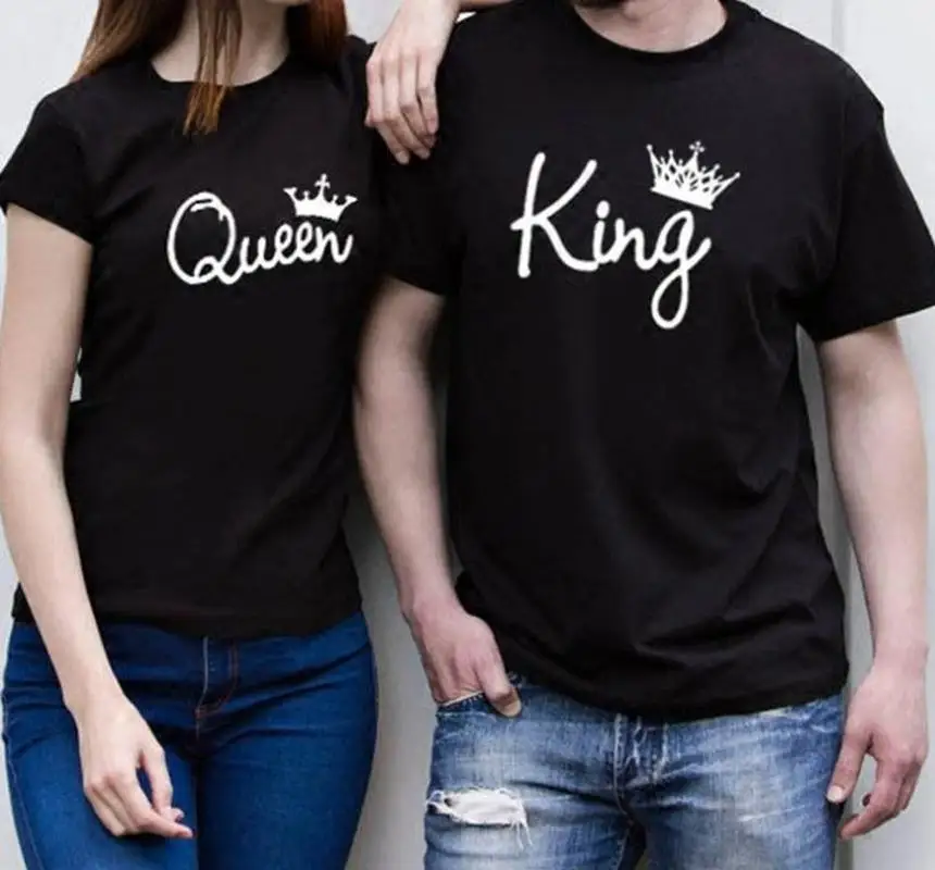 Tshirt king queen Clearance
