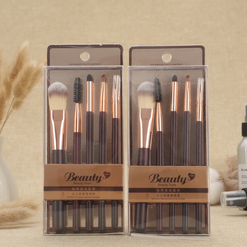 

5Pcs Exquisite Eye Makeup Brush Set Eyeshadow Foundation Eyeliner Eyebrow Brush Eye Patch Basic Makeup Tool