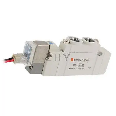 

Push Turn Locking Lever DC12V 5 Port Solenoid Valve New
